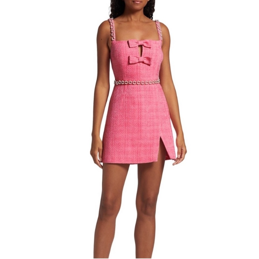 Self-Portrait Beaded Bouclé-Knit Minidress 2